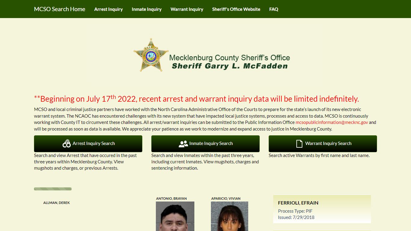 MCSO - mecknc.gov